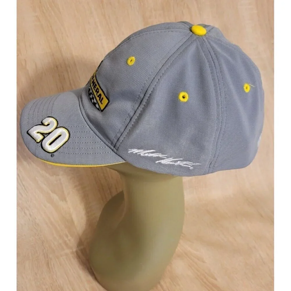 Joe Gibbs Racing Dollar General #20 Hat Cap NASCAR Gray Fitted Sz Lg/Xl